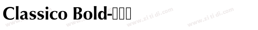 Classico Bold字体转换 Classico Bold字体转换